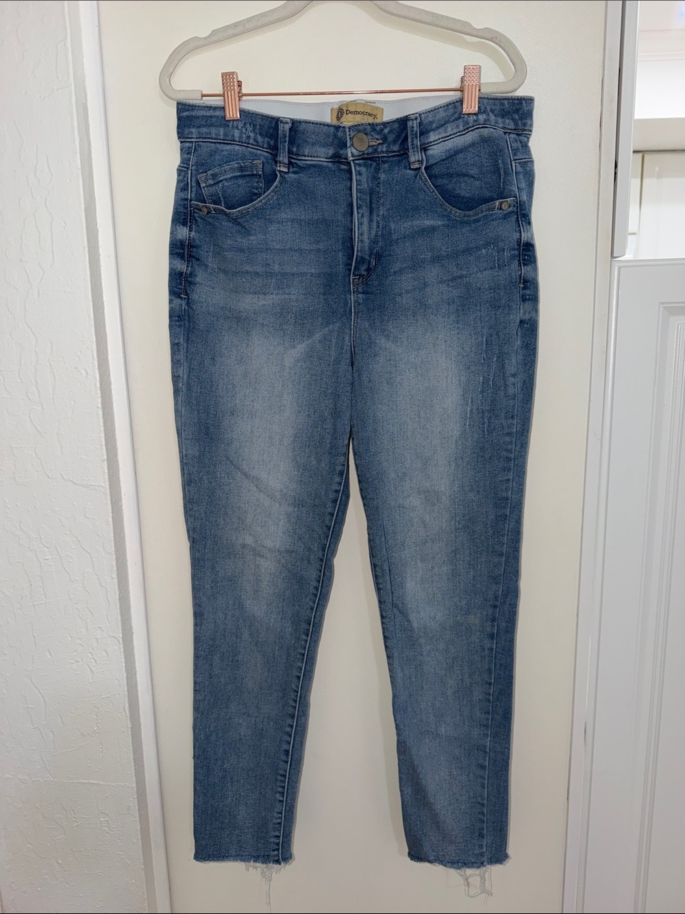 Democracy Ab Technology Light Blue Raw Hem Jeans | 10